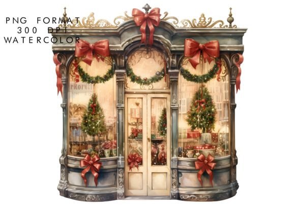 Download Watercolor Christmas Storefront - Storefront Collection