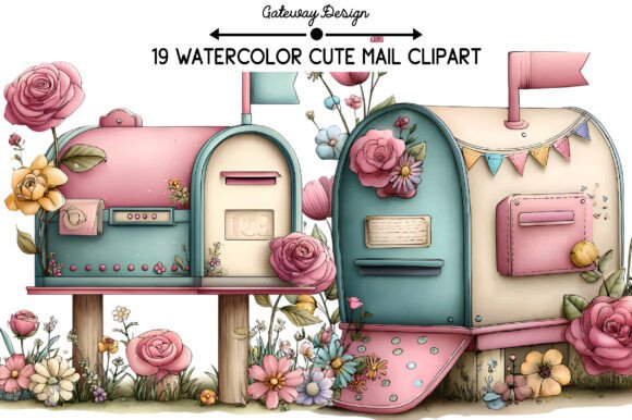 Download Watercolor Cute Mail Clipart - Mail Collection