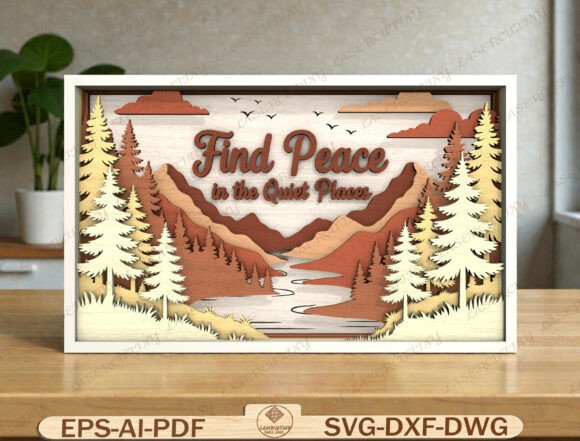 Download Forest Landscape Box Laser Cut File - Landscape Collection