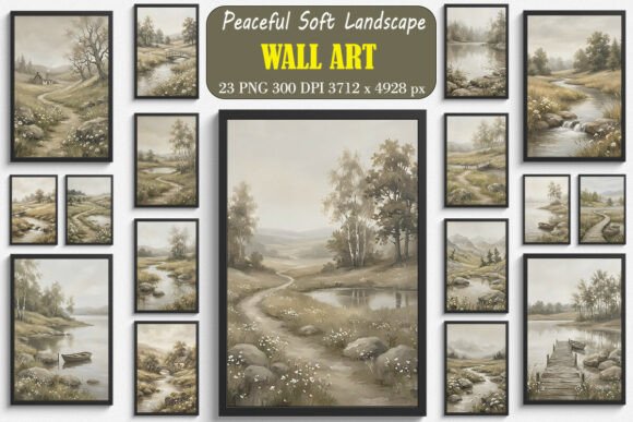 Download Peaceful Soft Landscape Wall Arts - Premium Resources