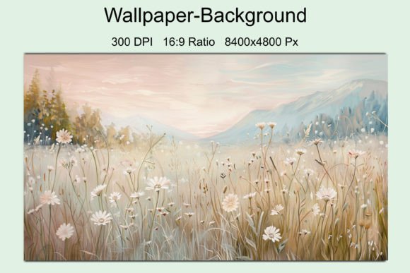 Download Pastel Meadow with Wildflowers Landscape - Premium Resources