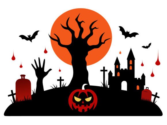 Download Halloween Landscape Horror Elements SVG - Landscape Collection