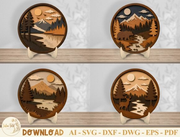 Download Mountain Landscape Layered SVG Bundle - Landscape Collection