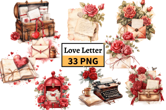 Download Love Mail, Valentines Letter Graphics - Mail Collection