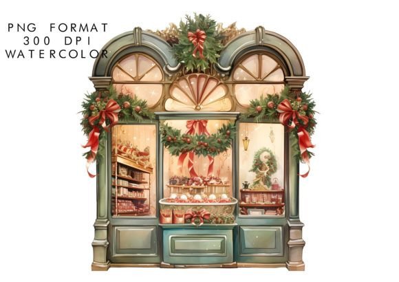 Download Watercolor Christmas Storefront - Storefront Collection