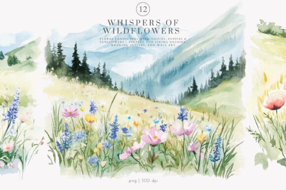 Download Landscape Clipart Watercolor Meadow - Premium Resources